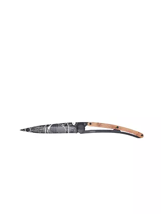 DEEJO | Taschenmesser Wacholderholz Schwarz GLOBETROTTER 37G | 